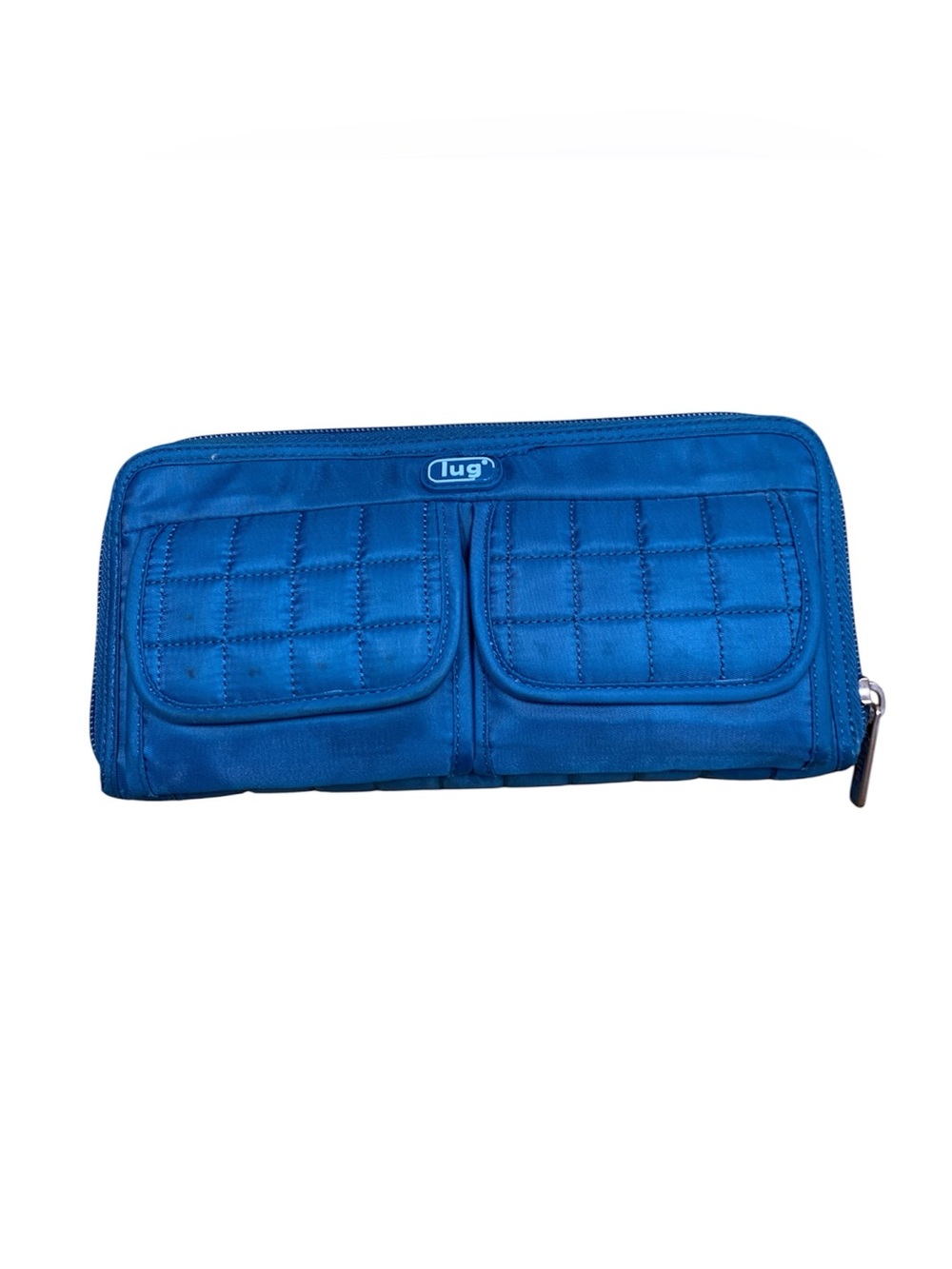 lug Quilted Zip Wallet in Blue
